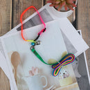 Colorful Rainbow Pet Dog Collar Harness Leash Soft Walking Durable Traction Rop-