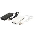 3 Port Usb 2.0 Hub External 7.1Ch Sound Card Headset Microphone Adapter For O3O6