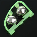 5 Pcs Double Bell Fish Pole Rod Fishing Light Alarm Bells Green Q4A4