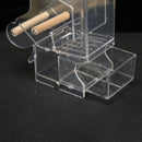 Pet Parrot Automatic Transparent Feeder Birds Splash-proof Food Dispenser
