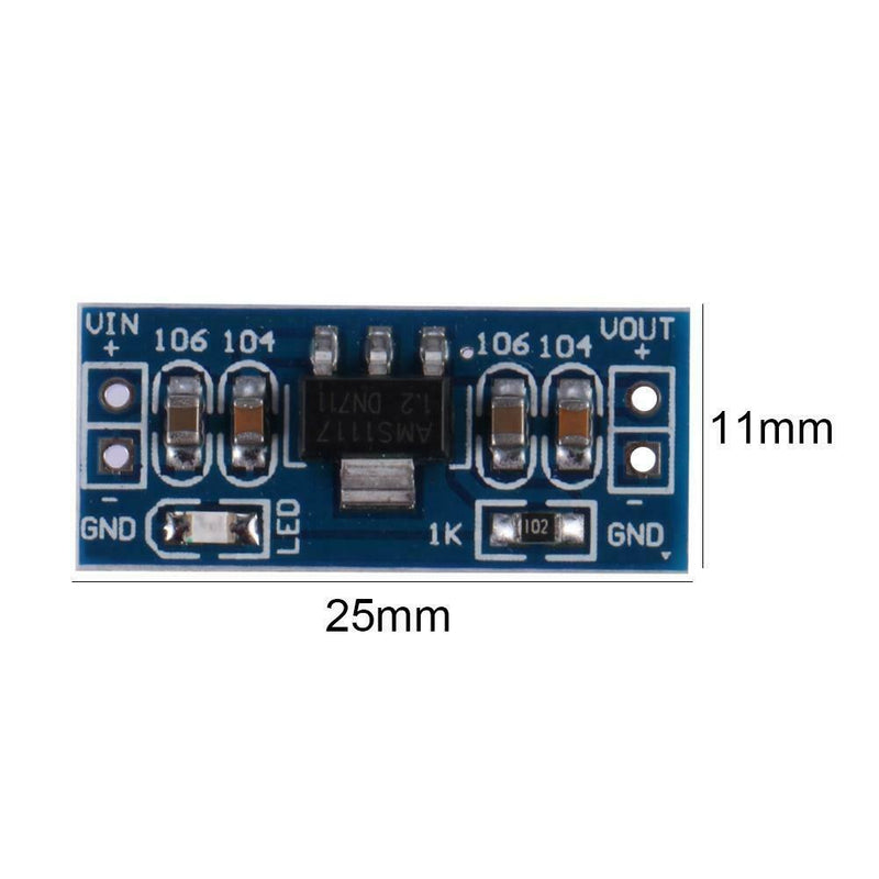 AMS1117 1.2V DC-DC Step Down Power Supply Module Board with Power Indicator