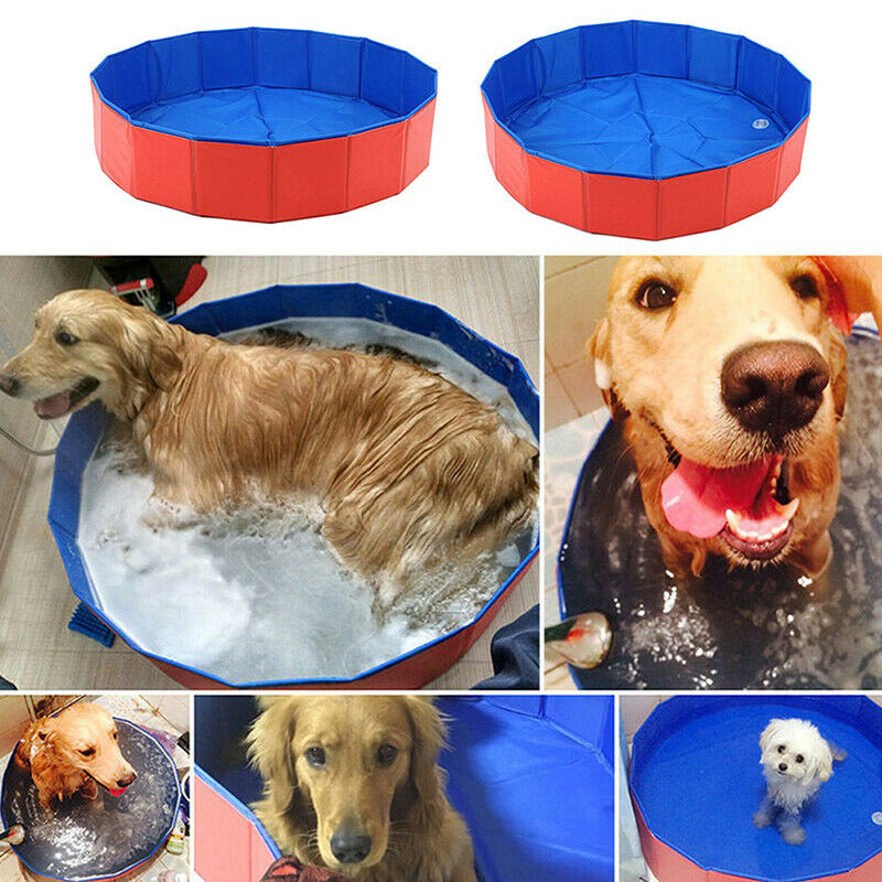 Pet Bathtub Summer Foldable Dog Cat Swimming Pool PVC Dogs Clean Bathing  OZ