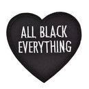 EBack Heart Embroidered Patch for Clothing Iron on Sew on Applique 7.9cmx7.5cmJR