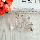 Cute Bear Cutting Die Stencil Transparent Seal Stamp for Scrapbooking Craft
