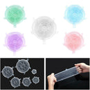 6Pcs Stretch Silicone Food Cover Reusable Bowl Bottle Wraps Sealed Fresh Lids