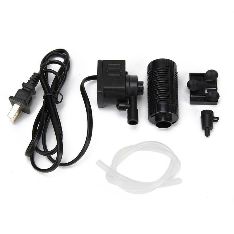 Fish Tank Filter Aquarium Water Filtration Air Oxygen Submersible Pump (2W)