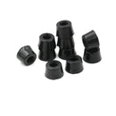 10Pcs 17 x 10mm Round Cabinet Black Rubber Instrument Case Feet Foot Circular LJ