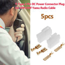 5 Sets Universal T- Type 2 Pin DC Power Male Female Connector Plastic Metal Plug