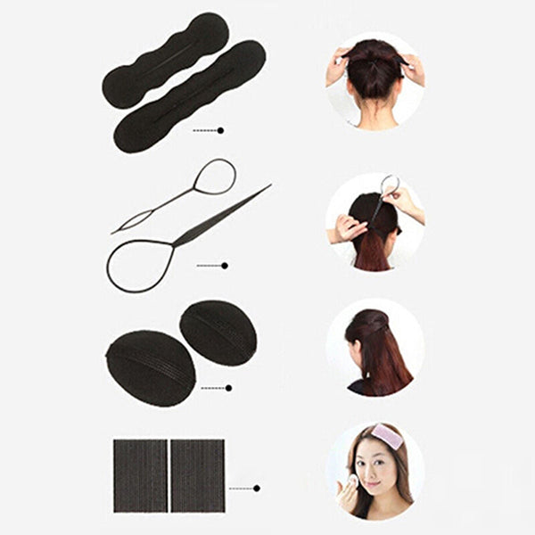 Exquisite 20Types Hair Styling Clip Hairpin Comb Band Twist Tool Bun Maker Rx Kn