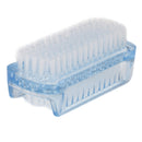 Double sided nail cleaning brush clean scrubber scrubbing bristles manicure LJ