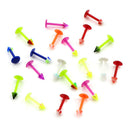 20Pcs/Set Multicolor Acrylic Stud Lip Rings Ear Cartilage Tragus Helix Pierc OZ