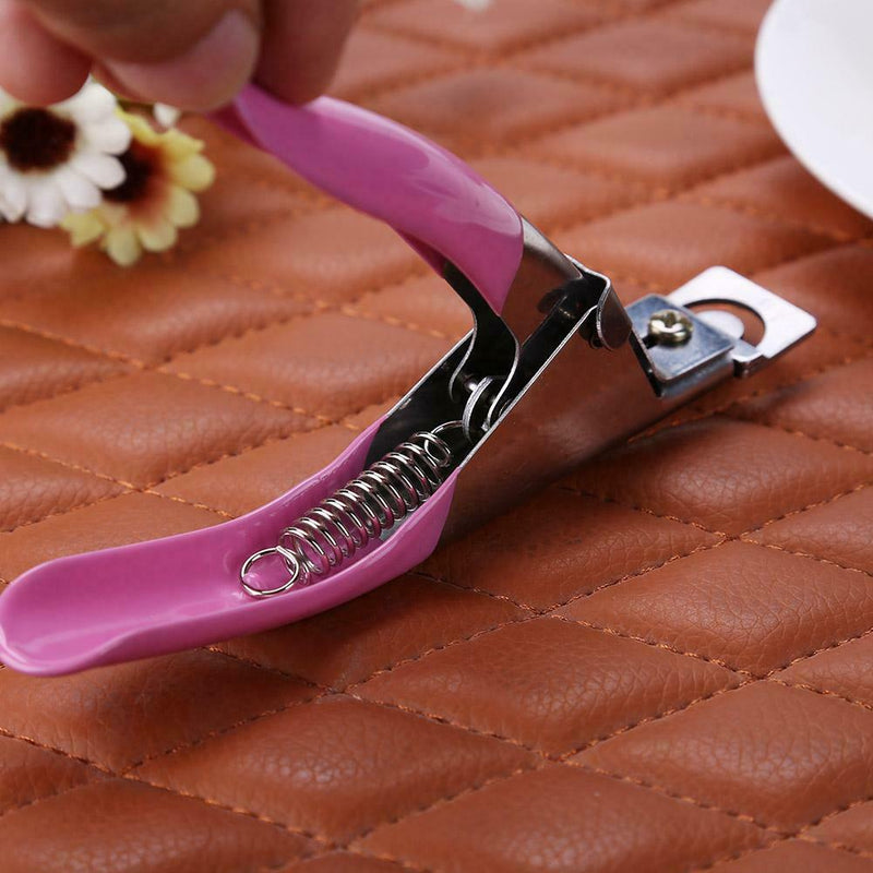 Pink Edge Nail Art Manicure Acrylic UV Gel False Tips Clipper Cutter New A