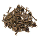 30 Sets Bronze Metal Sew-On Hook and Eye Closures for Trousers Skirt Dress