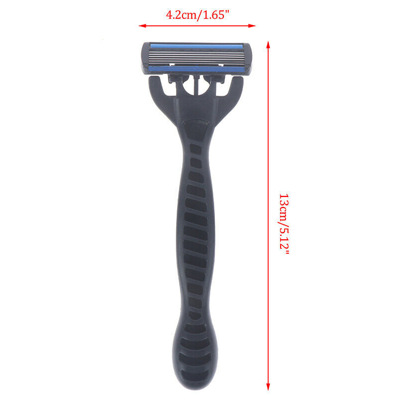 6 Layers Razor 1 Razor Holder + 6 Replacement Blades Head Cassette Hair TriS Gw