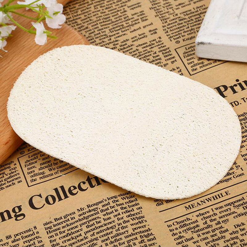 Helpful loofah dish towel absorbant sponge dish cloths anti-oil kitchen tool  Gw
