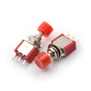 5x 3pin Momentary Red Push Button Toggle Switch PS-102 DS612 1NO 1NC ã€LJ