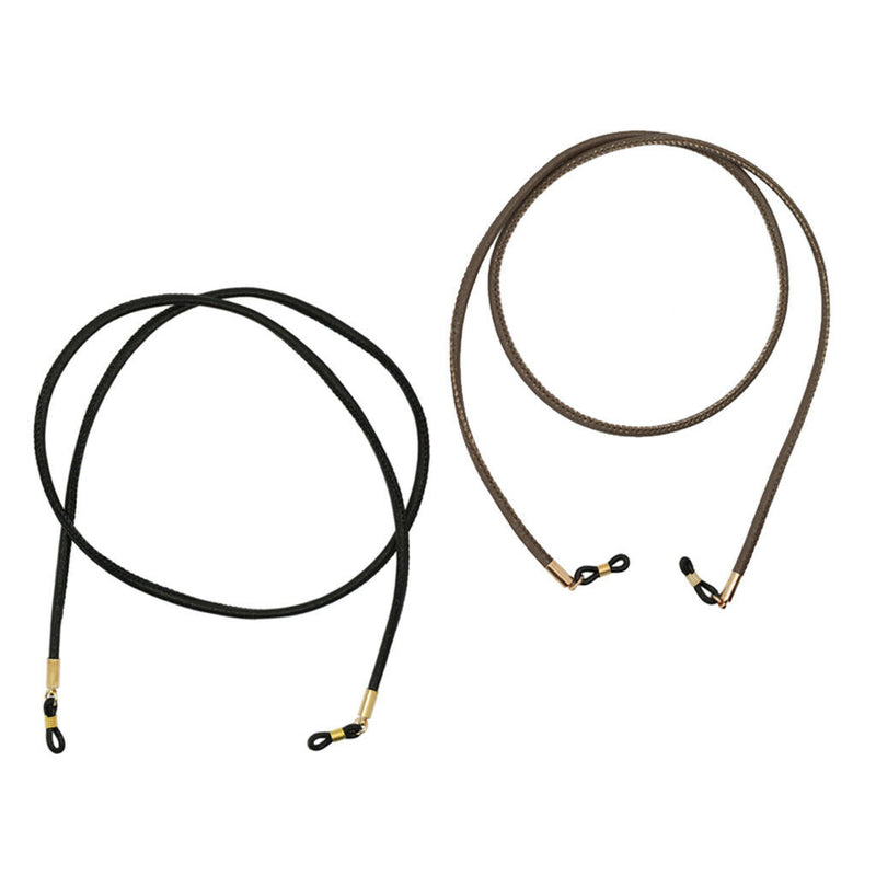 2x Soft PU Leather Reading Eyeglass Strap Holder Retainer Lanyard For Women Men