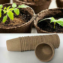 50Pcs Garden Plants Nursery Paper Pots Biodegradable Seedling Raising Cups B9V7