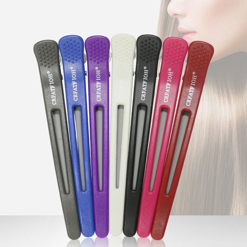 6x Pro Hair Sectioning Clips DIY Styling Hairpins Barrettes Color Random