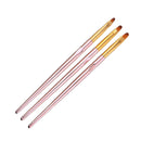 3-Packs Round UV Gel Brush Acrylic Nail Brushes Nail Art Tips Builder Nail