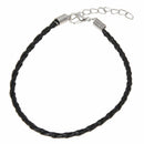 10 X Black Leather Bracelet Cord Fits Charm Beads 0.12" HOT