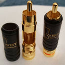 1X(4Pcs Rca Locking Plugs Audio Video Connectors