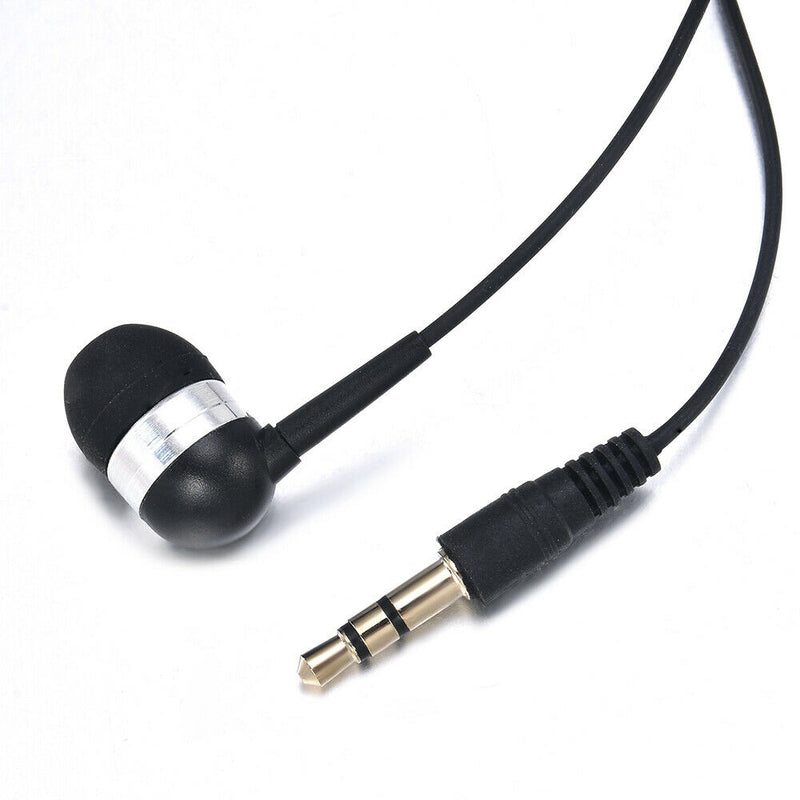 Earphone Universal 3.5mm Single Side Earphone Black Wire Headset For Smart Phone