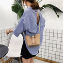 Woman Bag Fashion Open Weaving Solid Color Messenger Handbag Shoulder Women