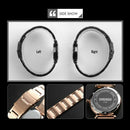 Skmei Women'S Quartz Watch Elegant Starry Dial Steel Strap Diamond Mirror W R7L5
