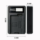 For Canon LP-E8 Camera Battery Charger LCD Display USB Input EOS 550D 600D 650D