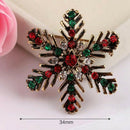 1X Elegant Diamond Snowflake Brooch Christmas Wedding Bridal Pin Rhinestone R1T8