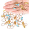 50Pcs/Set Ocean Animal Pendant Dreadlock Hair Braid Pins Rings Clips JewelryJ Ew
