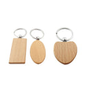 20Pcs Blank Wooden Key Chain Diy Wood Keychains Key Tags Gifts Yellow Recta G6V7