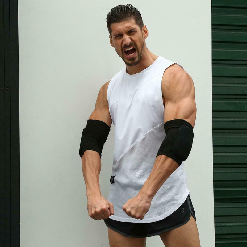 1pair Elastic Elbow Knee Support Sports Knitted Sponge Protectors Elbow Pad A