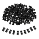 100 Pieces Touch Sensitive Slider Ribbed Mixer Fader Knob Caps 8mm Black