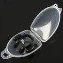 Black PVC Swimmer Swimming Nose Clip Ear Plug + Clear Case Unisex Q8T7