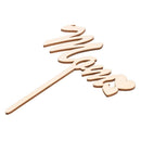 Wooden Love Hearts MOM Design Cake Toppers Sticks for Mother's Day Gifts