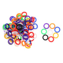 10Pcs Candy Color Hollow Silicone Key Cap Covers Topper Keyring Circle Holcda LJ