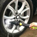 Auto Water Powered Car Wheel Brush Tire Rim Scrub Hard Soft Wash Cleaning Tool