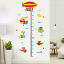 2pcs Animal Aircraft Cartoon Height Ruler Wall Stickers Kindergarten Decals A