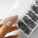 96pcs Interlock Snap Connector Copper Swivels+Reinforcement Pin Fish Tackle