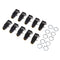 20 Pieces 6.35mm/6.35 Stereo Audio Microphone Female Socket Jack