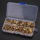 300Pcs M3 Brass Hex Column Standoff Support Spacer Screw Nut Assortment Kit