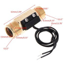 DC 250V G1/2" DN15 70W Water Flow Sensor Switch Meter Copper Liquid Flow Switch