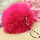 5X(Fashion Rabbit Fur Ball Decoration Keychain for Mobile Phone School Bag L8I5)