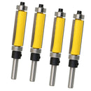 4x Carbide Flush Trim Router Bit 1/4" Shank 1/2" Woodworking Power Tool 38mm