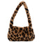 Animal Pattern Underarm Bag Women Mini Plush Shoulder Handbags Purse (7)
