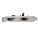 PCI-E PCI to Dual Serial DB9 RS232 2-Port Serial Adapter Controller Card Express