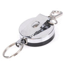 Resilience steel wire rope elastic keychain sporty retractable alarm keychaME
