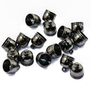 30pcs Leather Cord End Bead Cap Tip Jewelry Findings Necklace DIY Making